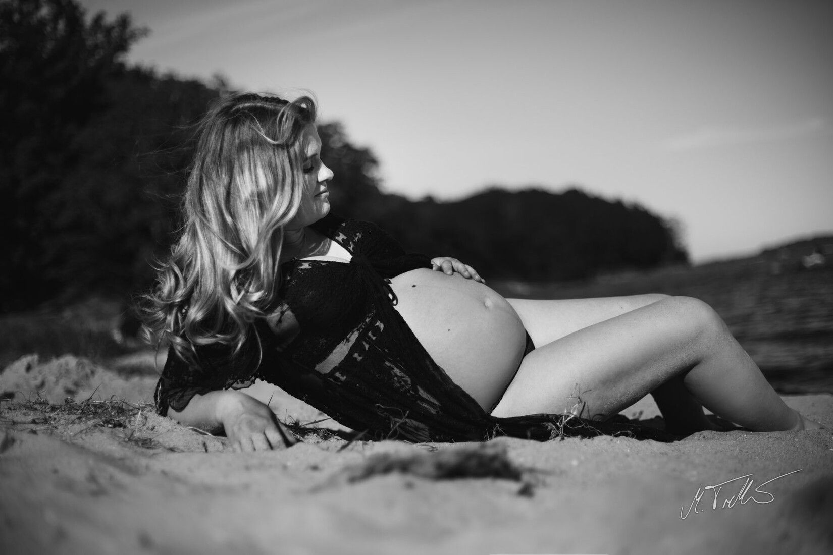 Schwangerschaftsfoto am Strand
